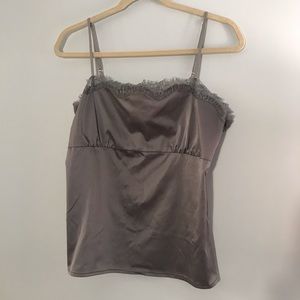 Grey, lacy tank top/shell